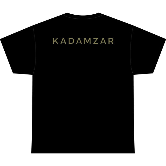 Peacock on Cherry Blossom Branch T-Shirt | KADAMZAR Back Logo
