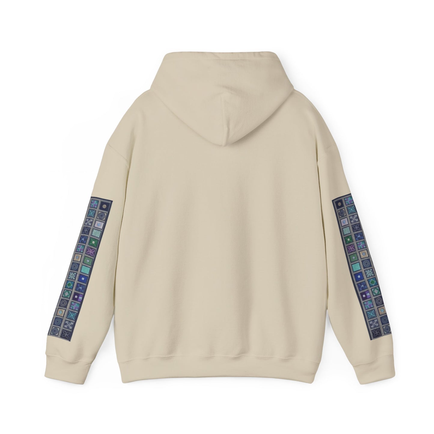 Persian Paisley Calligraphy Hoodie | Paisley Sleeve Graphic Hoodie