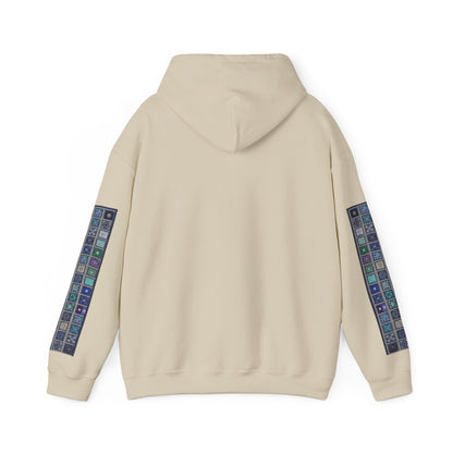 Persian Paisley Calligraphy Hoodie | Paisley Sleeve Graphic Hoodie