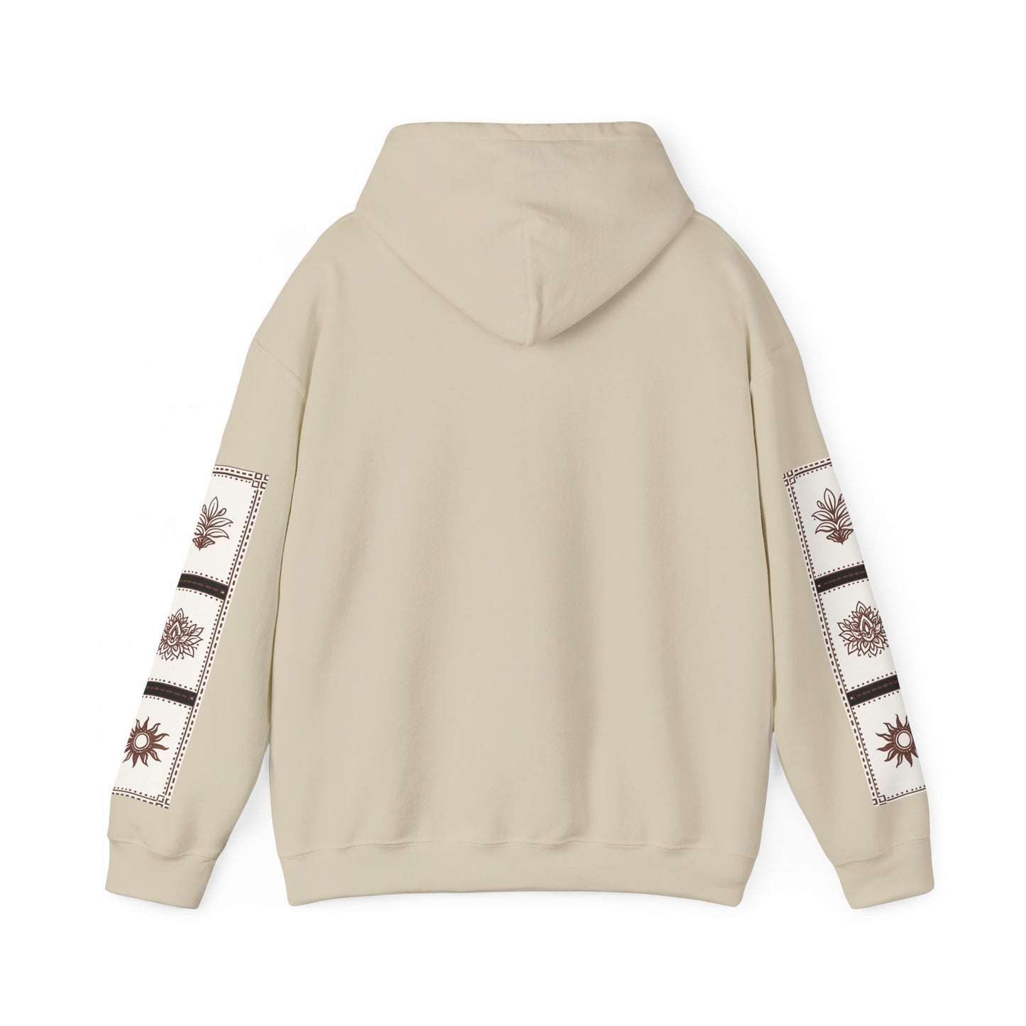 قدم_نیاز Arabic Calligraphy Hoodie | Floral Sleeve Pattern