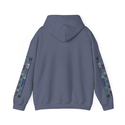 Persian Paisley Calligraphy Hoodie | Paisley Sleeve Graphic Hoodie