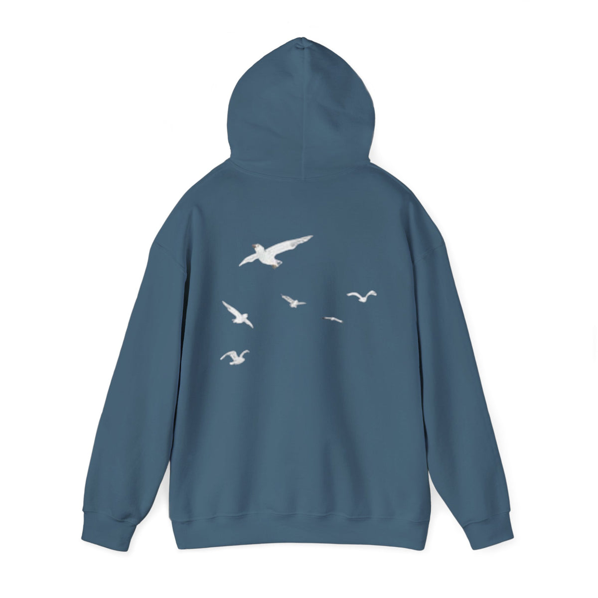 Daisy Script Arabic Phrase Hoodie | Seagulls Back Print Hoodie
