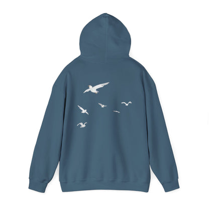 Daisy Script Arabic Phrase Hoodie | Seagulls Back Print Hoodie