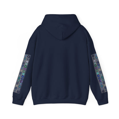Persian Paisley Calligraphy Hoodie | Paisley Sleeve Graphic Hoodie