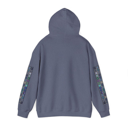 Persian Paisley Calligraphy Hoodie | Paisley Sleeve Graphic Hoodie