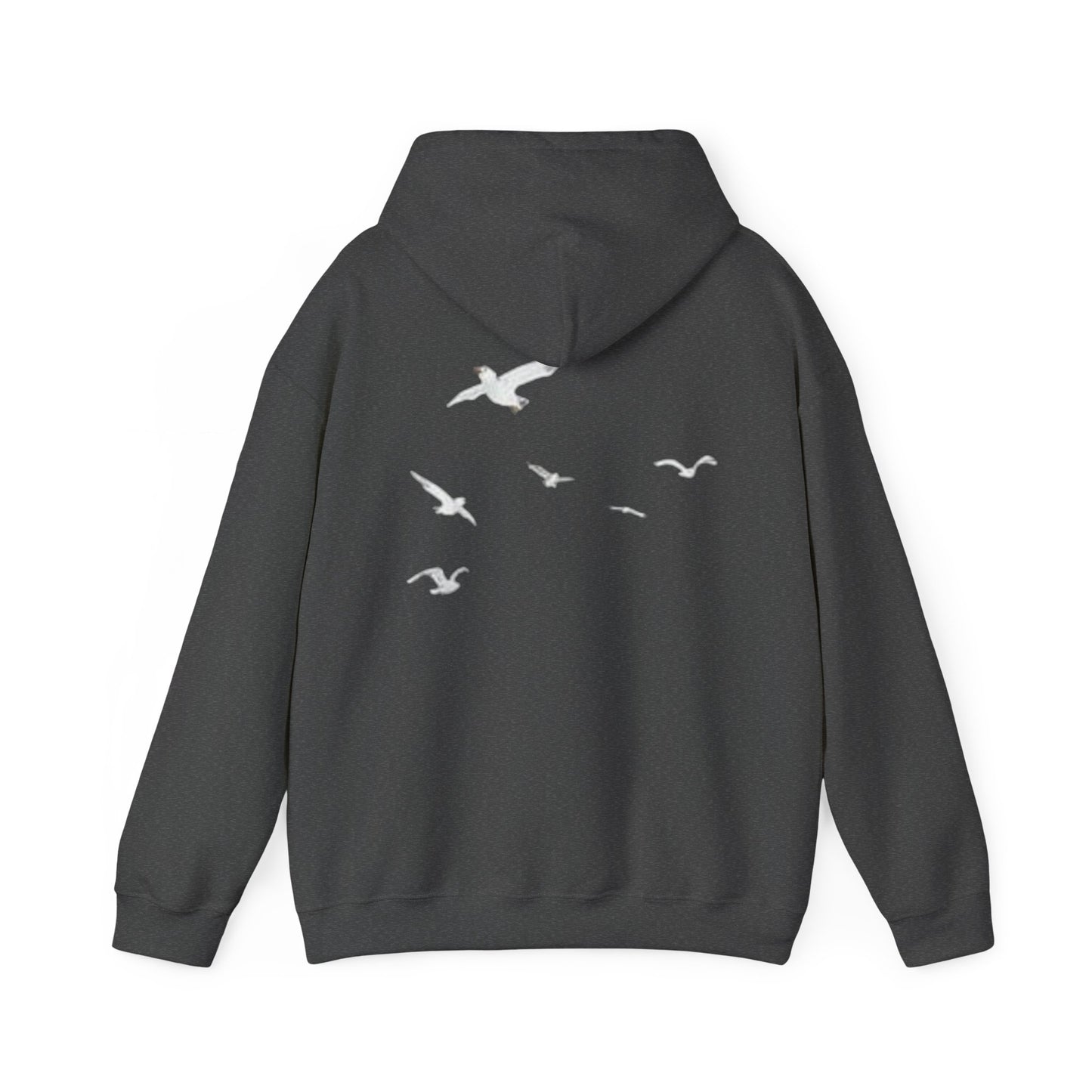 Daisy Script Arabic Phrase Hoodie | Seagulls Back Print Hoodie