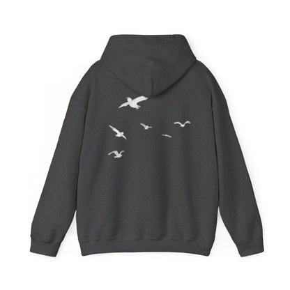 Daisy Script Arabic Phrase Hoodie | Seagulls Back Print Hoodie