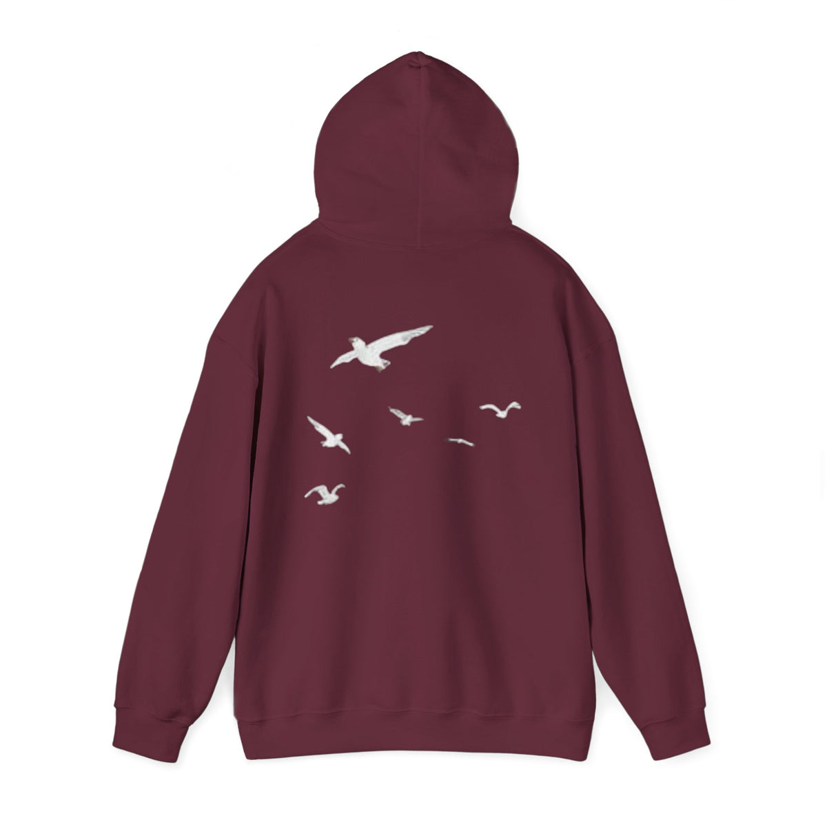 Daisy Script Arabic Phrase Hoodie | Seagulls Back Print Hoodie