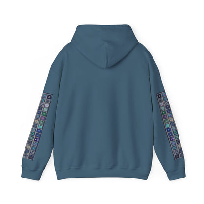 Persian Paisley Calligraphy Hoodie | Paisley Sleeve Graphic Hoodie
