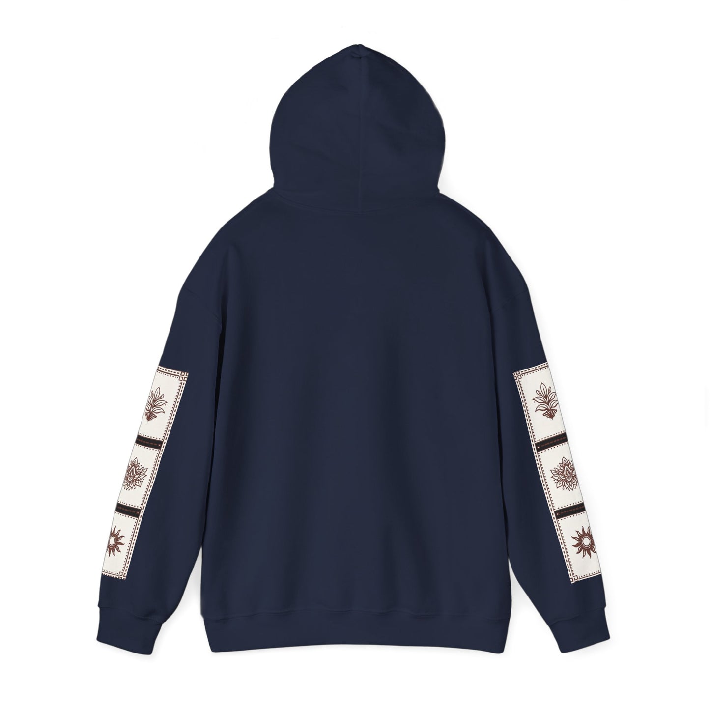 قدم_نیاز Arabic Calligraphy Hoodie | Floral Sleeve Pattern