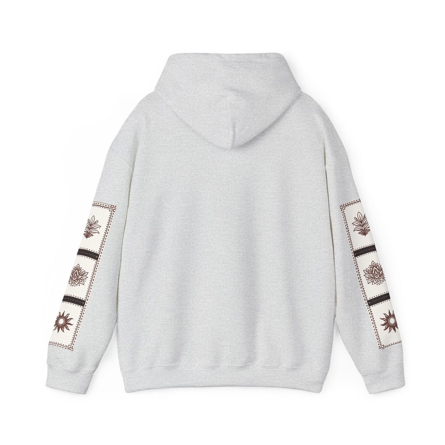 قدم_نیاز Arabic Calligraphy Hoodie | Floral Sleeve Pattern