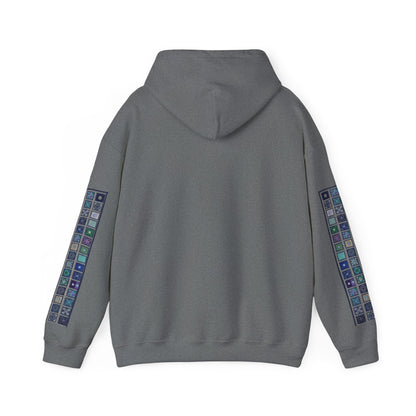 Persian Paisley Calligraphy Hoodie | Paisley Sleeve Graphic Hoodie