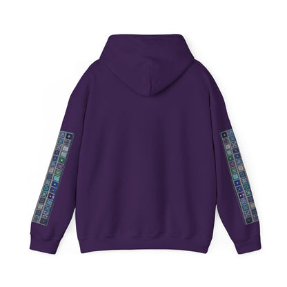 Persian Paisley Calligraphy Hoodie | Paisley Sleeve Graphic Hoodie