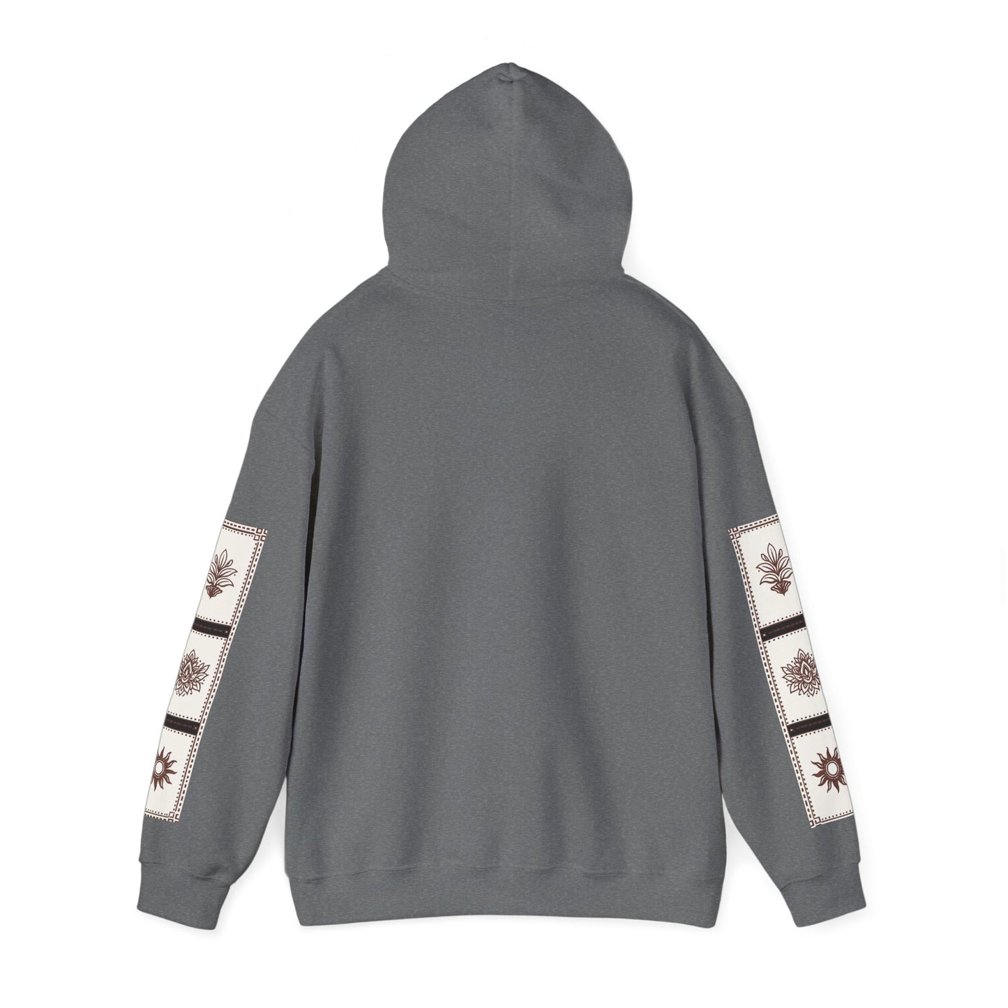 قدم_نیاز Arabic Calligraphy Hoodie | Floral Sleeve Pattern