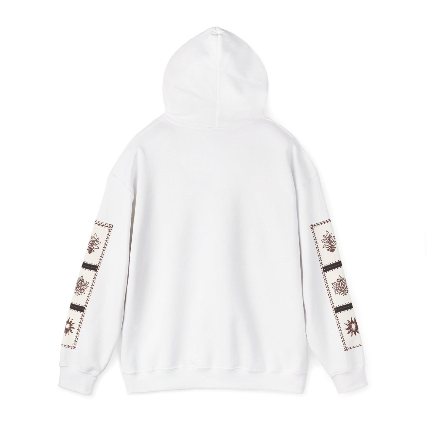قدم_نیاز Arabic Calligraphy Hoodie | Floral Sleeve Pattern