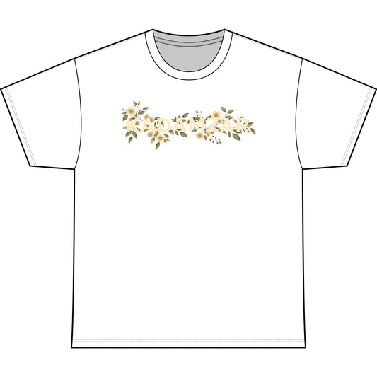 Gold Leaf Floral Vine T-Shirt | Botanical Center Chest Design