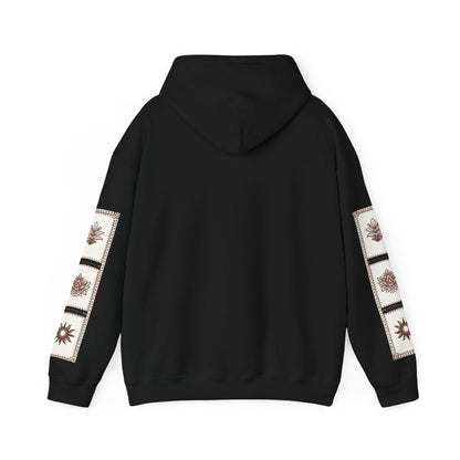 قدم زدن Hoodie | Arabic Calligraphy Script, Sleeve Tile Pattern