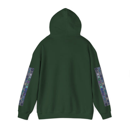 Persian Paisley Calligraphy Hoodie | Paisley Sleeve Graphic Hoodie