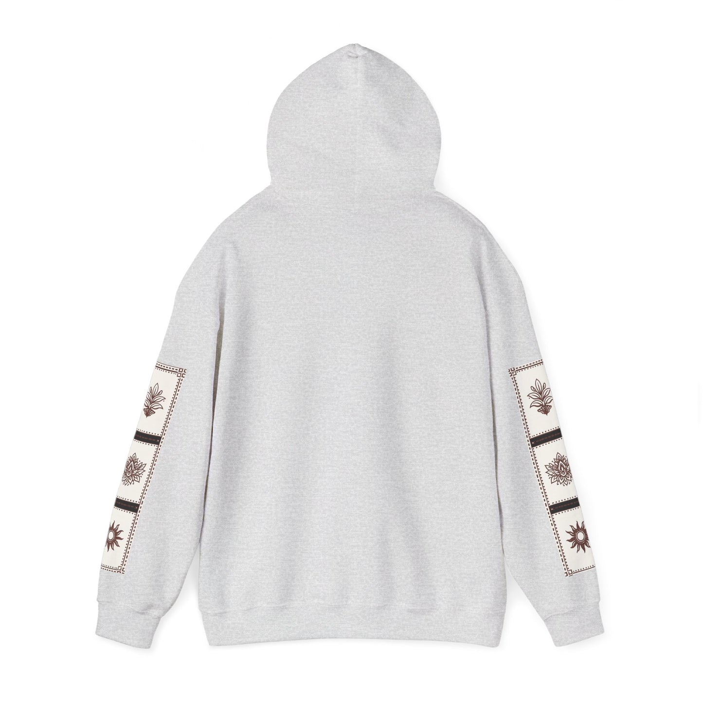 قدم_نیاز Arabic Calligraphy Hoodie | Floral Sleeve Pattern