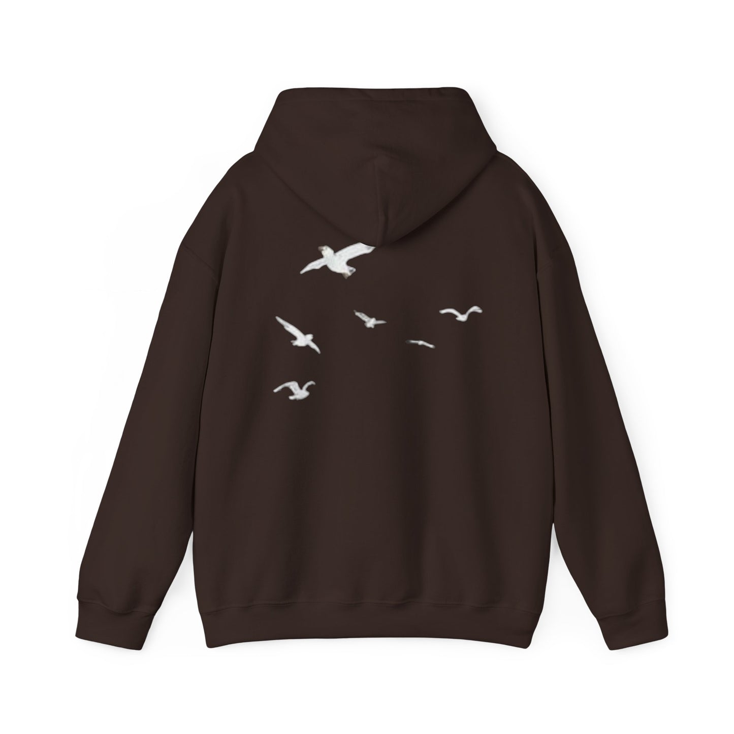 Daisy Script Arabic Phrase Hoodie | Seagulls Back Print Hoodie