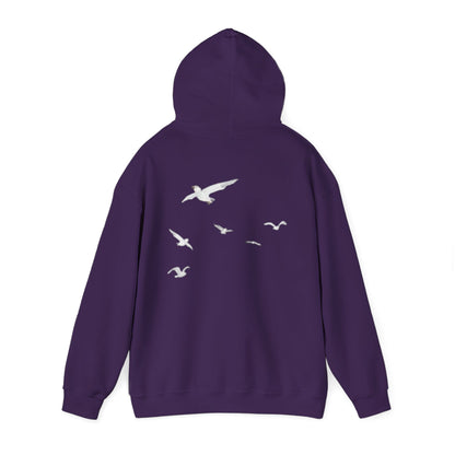 Daisy Script Arabic Phrase Hoodie | Seagulls Back Print Hoodie