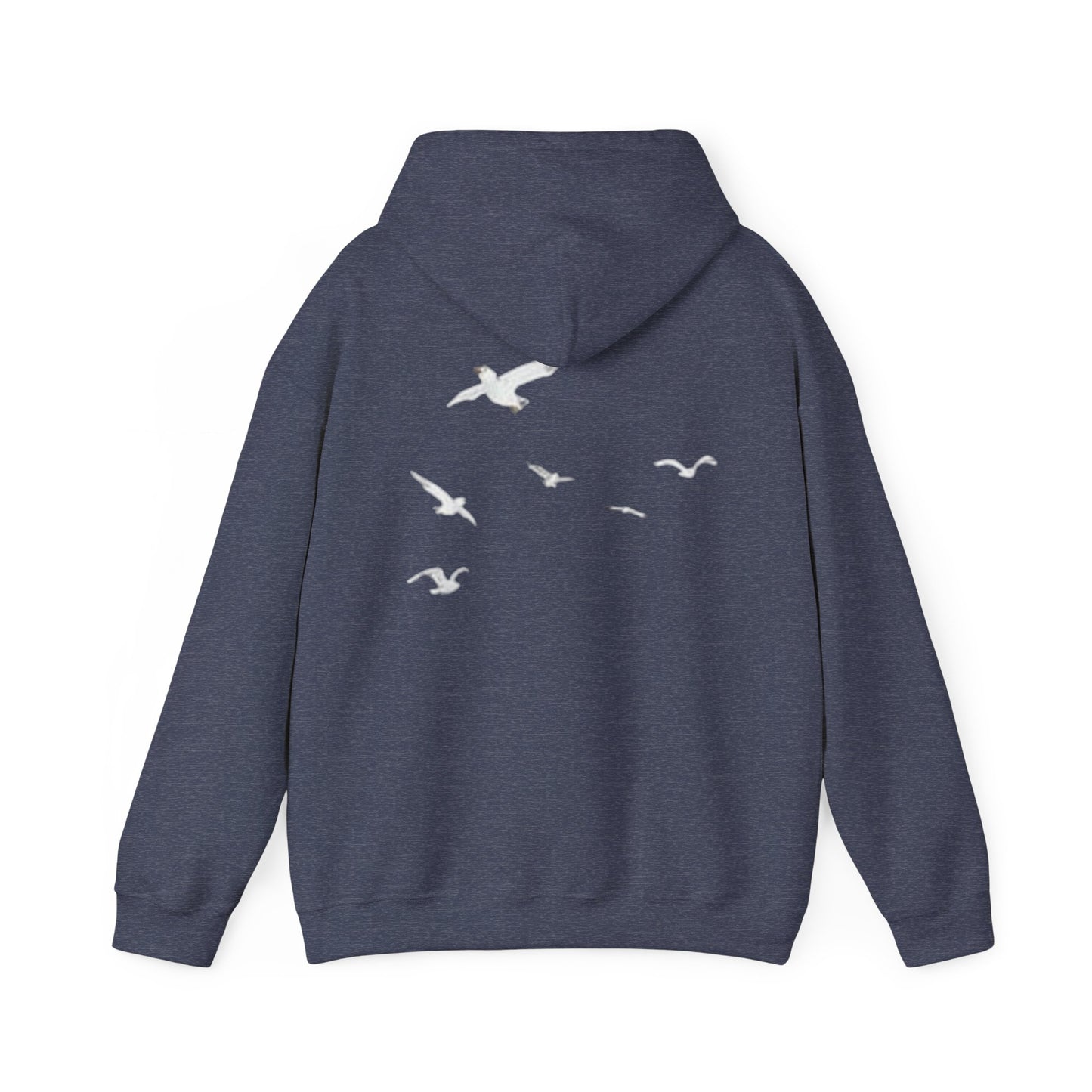 Daisy Script Arabic Phrase Hoodie | Seagulls Back Print Hoodie