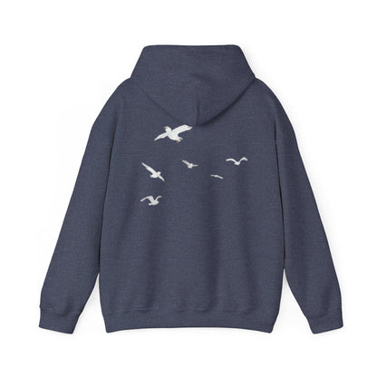 Daisy Script Arabic Phrase Hoodie | Seagulls Back Print Hoodie