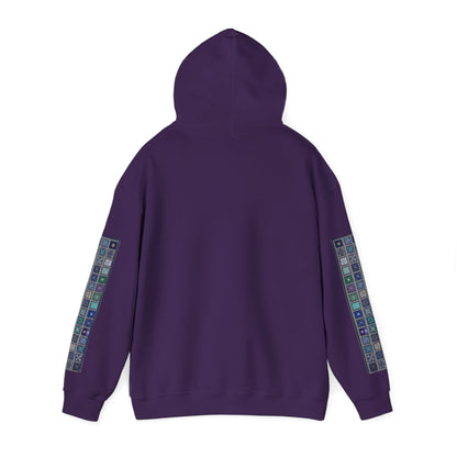 Persian Paisley Calligraphy Hoodie | Paisley Sleeve Graphic Hoodie