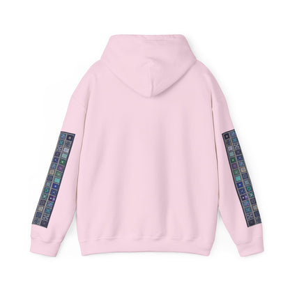 Persian Paisley Calligraphy Hoodie | Paisley Sleeve Graphic Hoodie