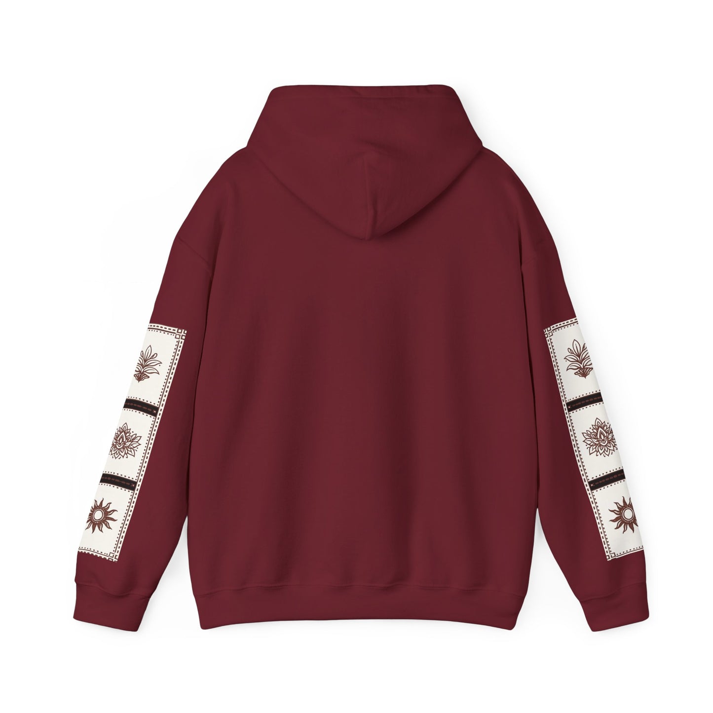 قدم_نیاز Arabic Calligraphy Hoodie | Floral Sleeve Pattern