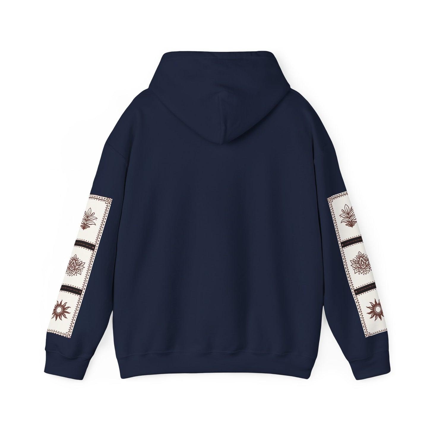 قدم_نیاز Arabic Calligraphy Hoodie | Floral Sleeve Pattern