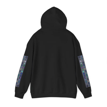 Paisley Motif Arabic Calligraphy Hoodie | Sleeve Tile Pattern