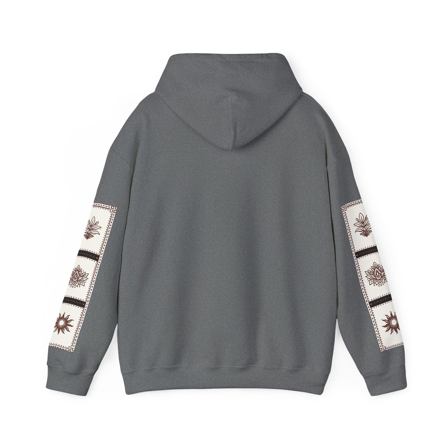 قدم_نیاز Arabic Calligraphy Hoodie | Floral Sleeve Pattern