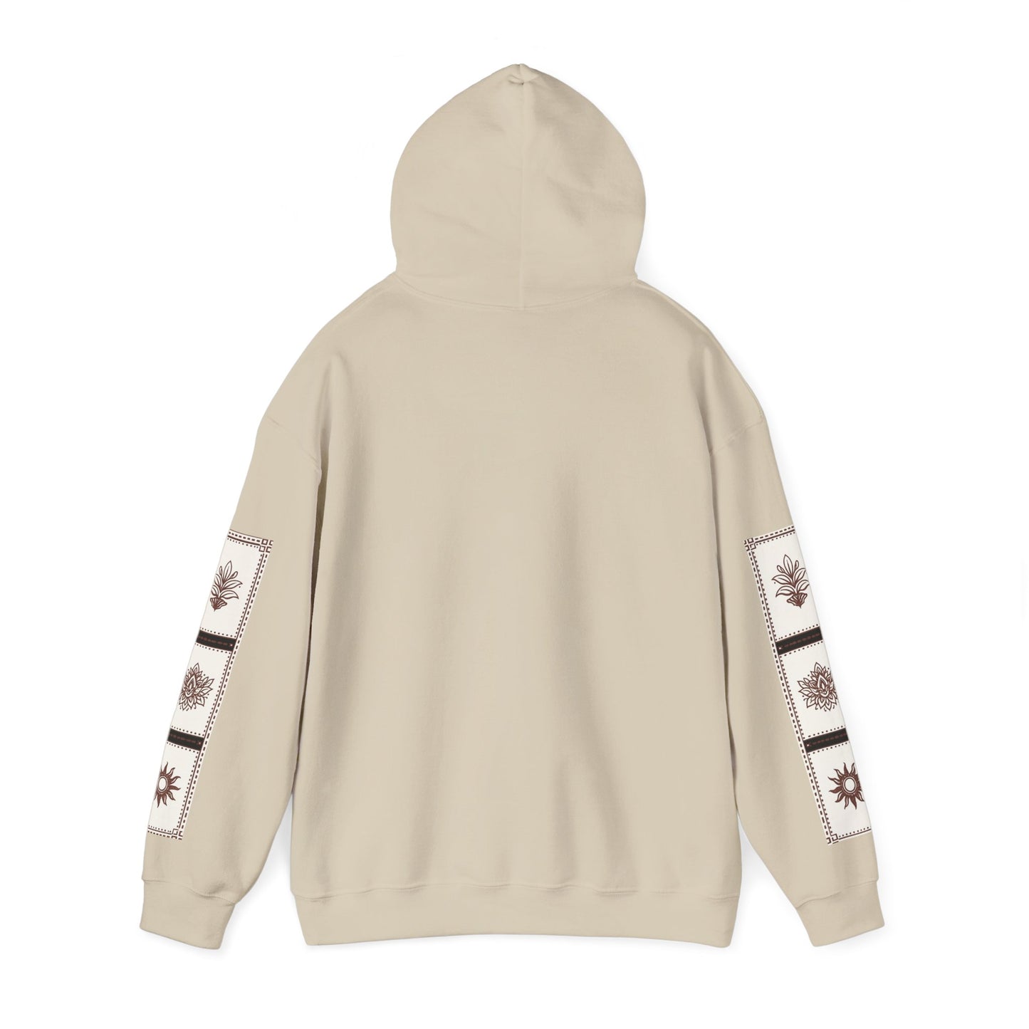 قدم_نیاز Arabic Calligraphy Hoodie | Floral Sleeve Pattern