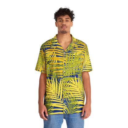 Yellow Palm Leaves Hawaiian Shirt | AOP Tropical Resort Shirt
