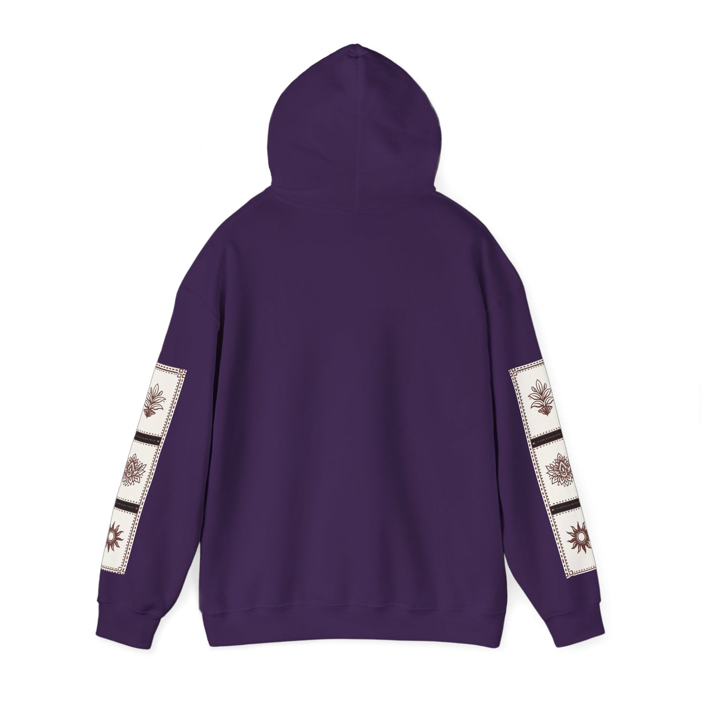 قدم_نیاز Arabic Calligraphy Hoodie | Floral Sleeve Pattern