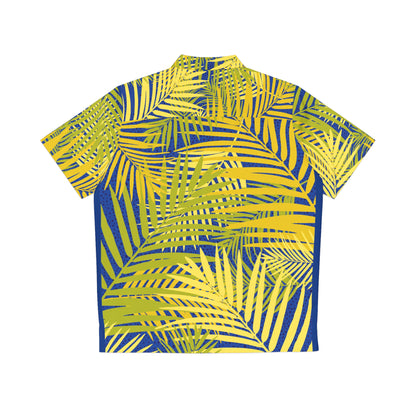 Yellow Palm Leaves Hawaiian Shirt | AOP Tropical Resort Shirt