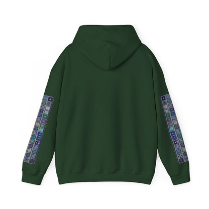 Persian Paisley Calligraphy Hoodie | Paisley Sleeve Graphic Hoodie