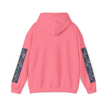 Persian Paisley Calligraphy Hoodie | Paisley Sleeve Graphic Hoodie