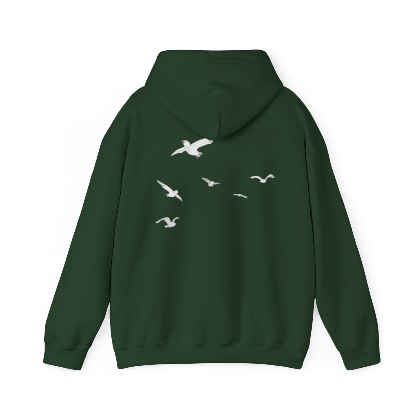 Daisy Script Arabic Phrase Hoodie | Seagulls Back Print Hoodie