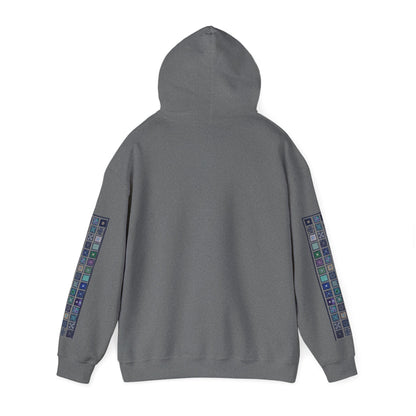 Persian Paisley Calligraphy Hoodie | Paisley Sleeve Graphic Hoodie