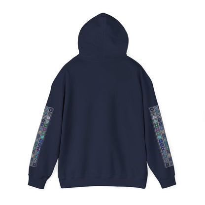 Persian Paisley Calligraphy Hoodie | Paisley Sleeve Graphic Hoodie