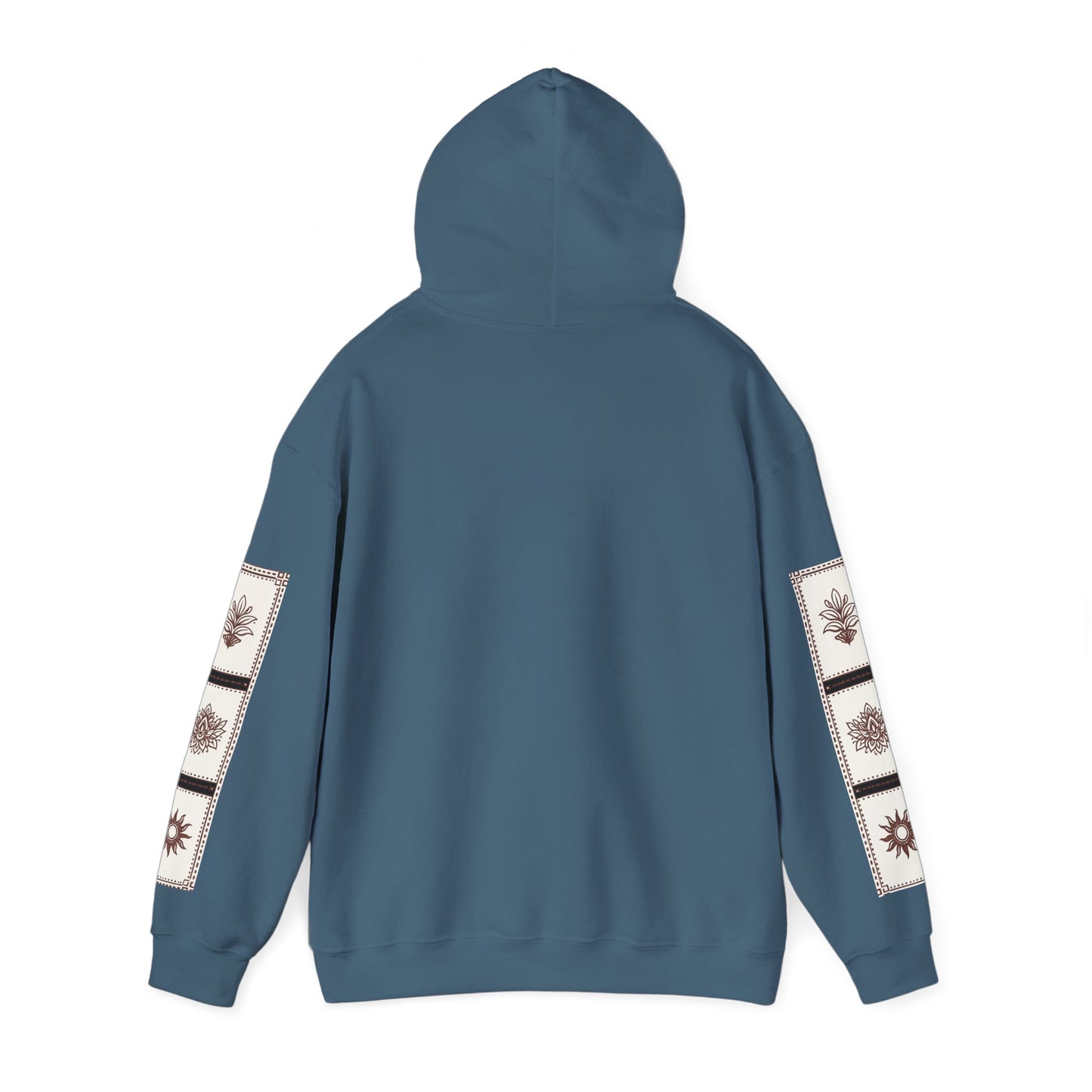 قدم_نیاز Arabic Calligraphy Hoodie | Floral Sleeve Pattern