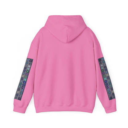 Persian Paisley Calligraphy Hoodie | Paisley Sleeve Graphic Hoodie