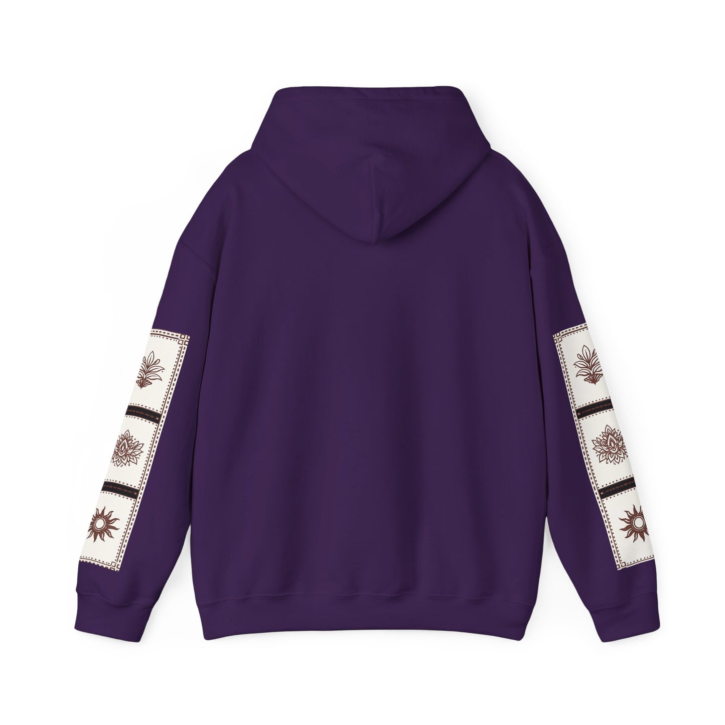 قدم_نیاز Arabic Calligraphy Hoodie | Floral Sleeve Pattern