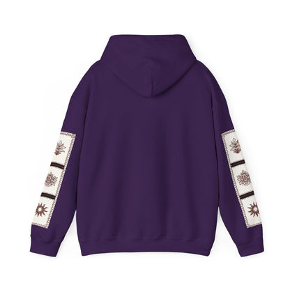 قدم_نیاز Arabic Calligraphy Hoodie | Floral Sleeve Pattern