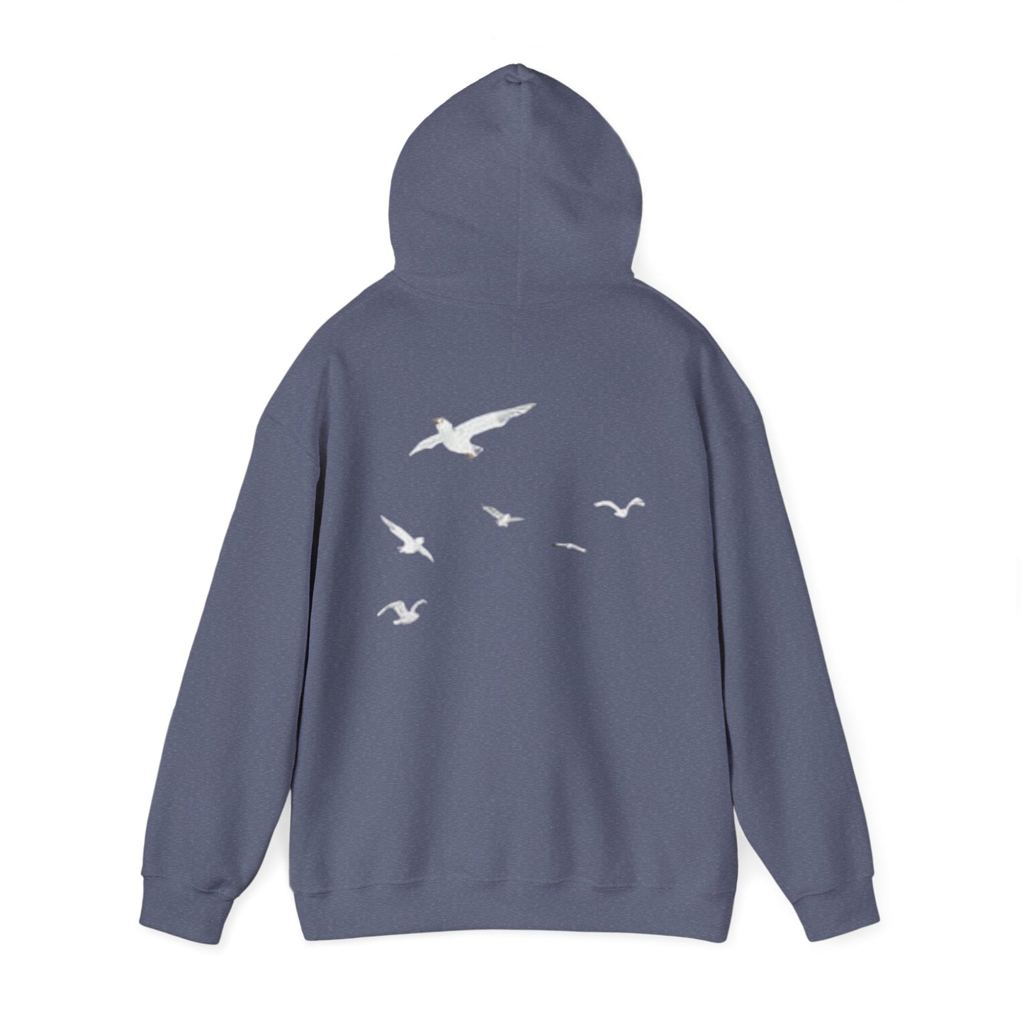 Daisy Script Arabic Phrase Hoodie | Seagulls Back Print Hoodie